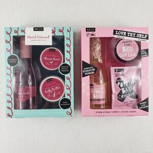 2 Hallu Bath Bundle Kit  Uncork & Love Thy Self Bath Bubbles, Fizzer Salt